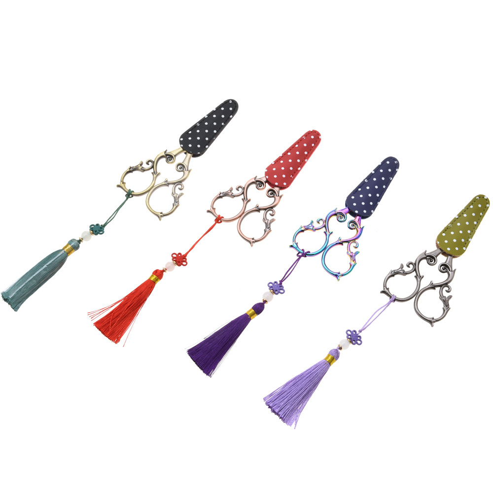 New Seven-Treasure Gourd European-style stainless steel retro beauty embroidery handmade scissors mini household small scissors