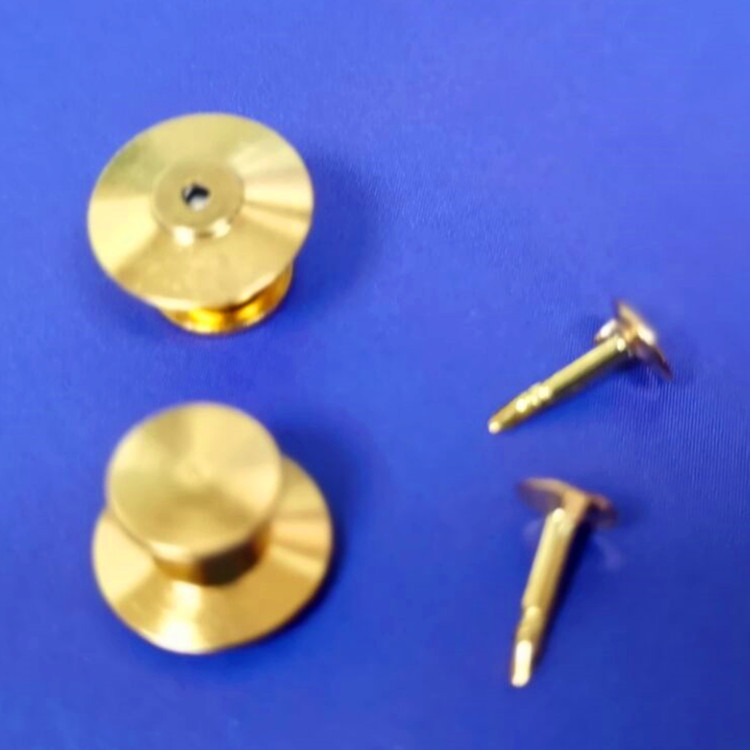 Wholesale Metal Butterfly Cap Micro Stamp Accessories Butterfly Buckle with Stab Needle Luxury Flat Cap High Cufflink Accessories