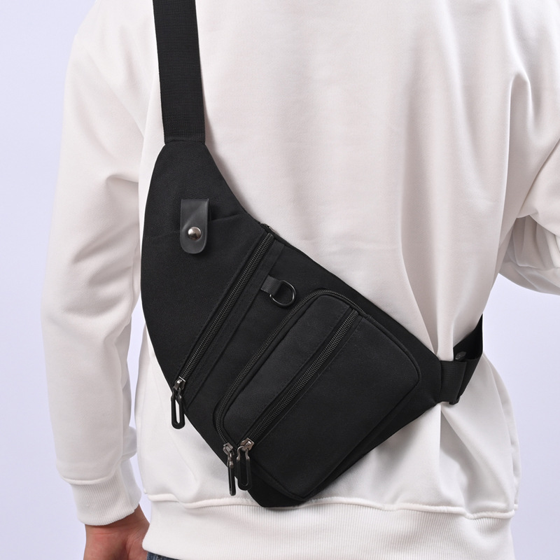New chest bag men's gun bag tactical bag cross-border European and American messenger bag large capacity multi-pocket close-fitting shoulder bag wholesale