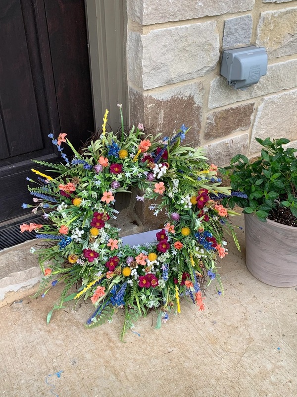 永遠の新緑の植物の花輪春夏フロントドアシミュレーションドライフラワーリースカボション植物の装飾|undefined