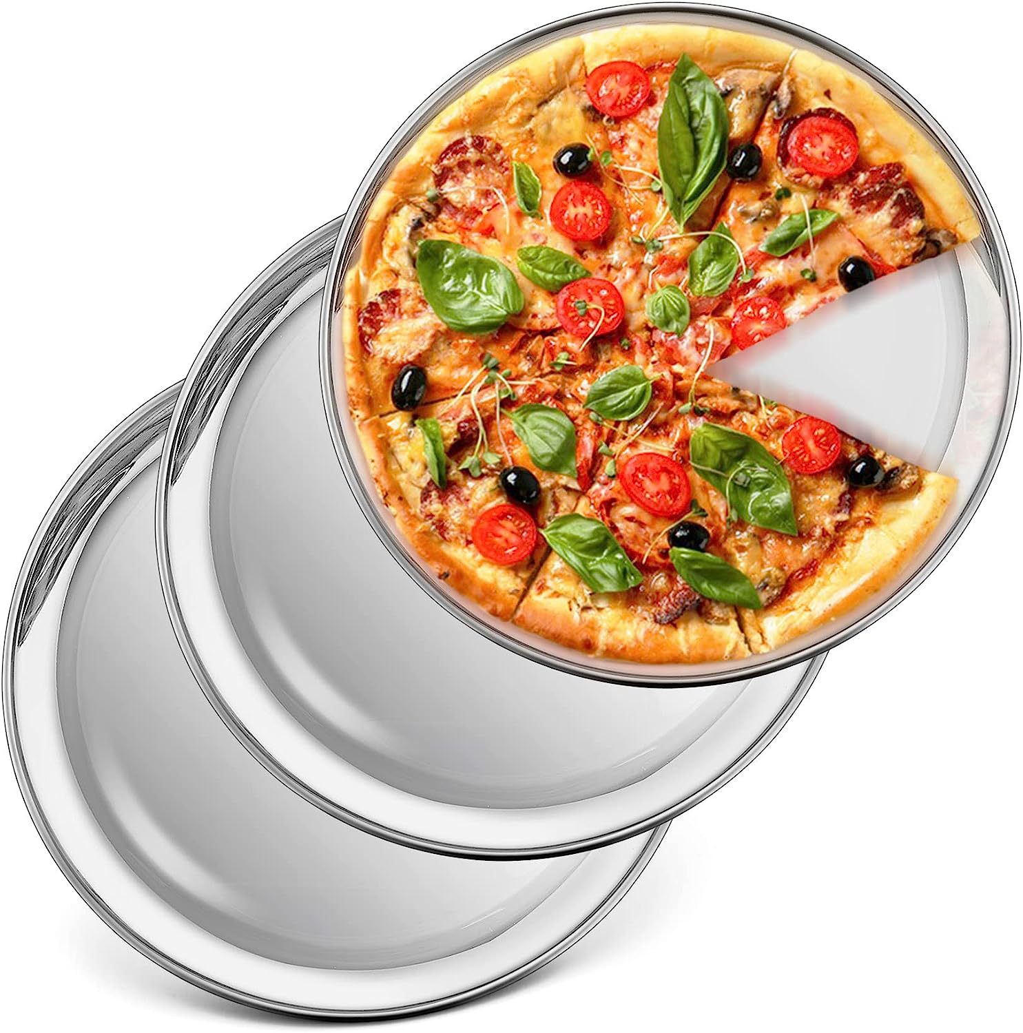 Outdoor Picnic Stainless Steel Dinner Plate Camping Tableware Thickened Dish Plate Barbecue Heat Resistant Plate Barbecue Plate Portable Cookware