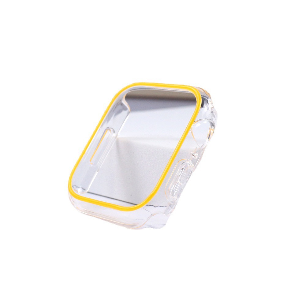 Luminous Watch Case for Apple iwatchs8 Hollow Frame Case Ultra49 Transparent Fluorescent Watch Case S7