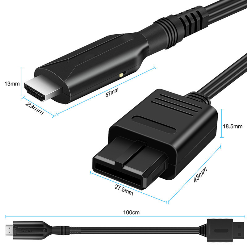 高精細 Hdmi コンバータ Ps2/wii/n64/xbox ゲームコンソールインターフェイス直接ケーブル 1 メートルデジタルコンピュータスイッチャー|undefined