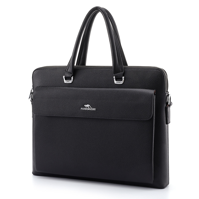 Factory wholesale new handbag shoulder slung retro simple large capacity cross-border custom computer briefcase men