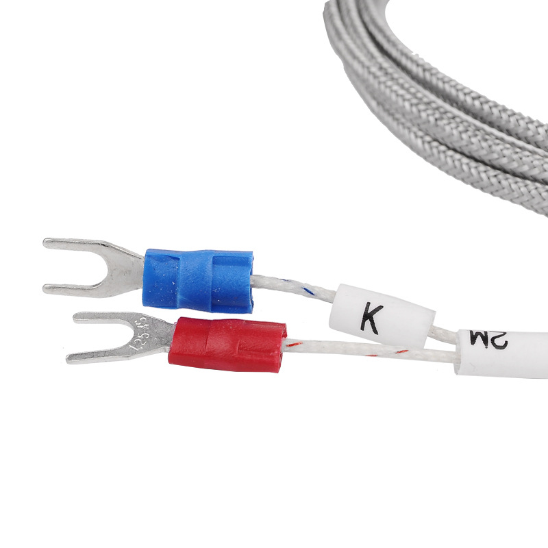 K-type thermocouple transmitter probe M8 thread metal shielded wire temperature thermistor temperature sensor