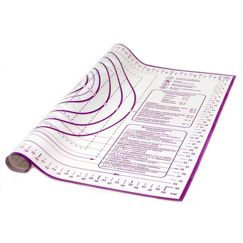 Silicone pad kneading mat purple non-stick non-slip easy cleaning baking tools large small size moon cake rolling dough and dough pad