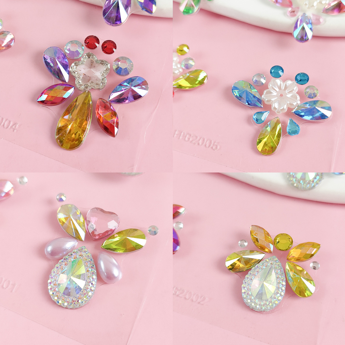 Children's Day Face Makeup Face Diamond Sticker Stage Makeup Rhinestone Face Gem Sticker Light Luxury Crystal Makeup Resin Tattoo Sticker