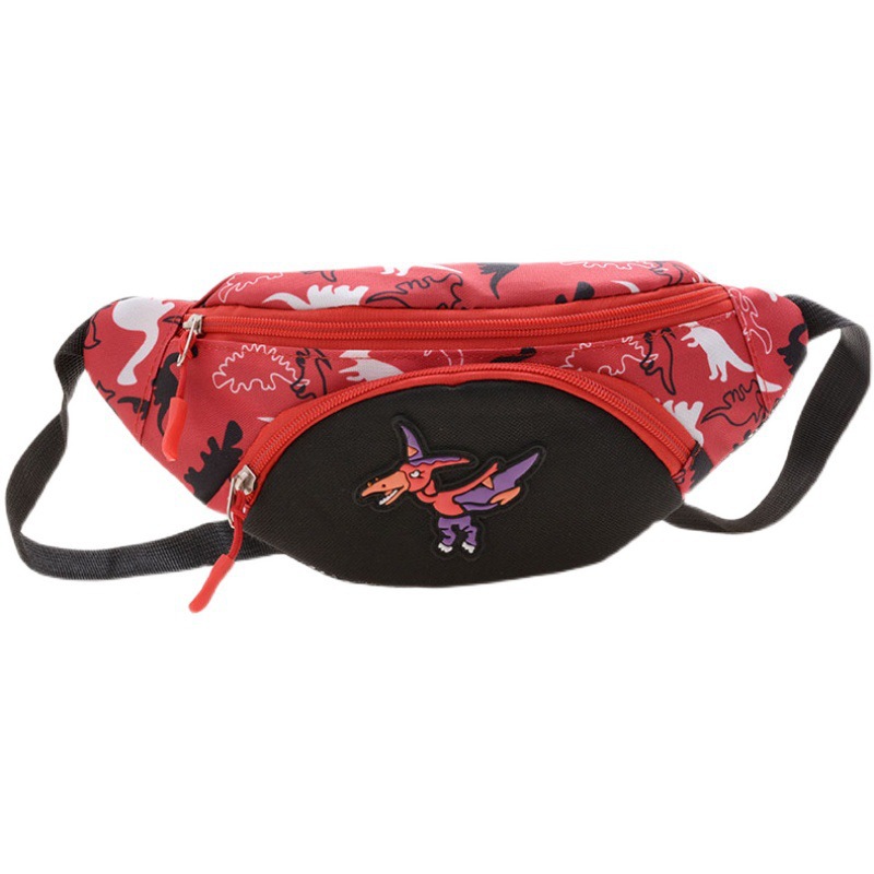 2023 New Fashion Fashion Small Bag Children Boys and Girls Cute Cartoon Dinosaur Waist Bag Stylish Shoulder Crossbody Bag