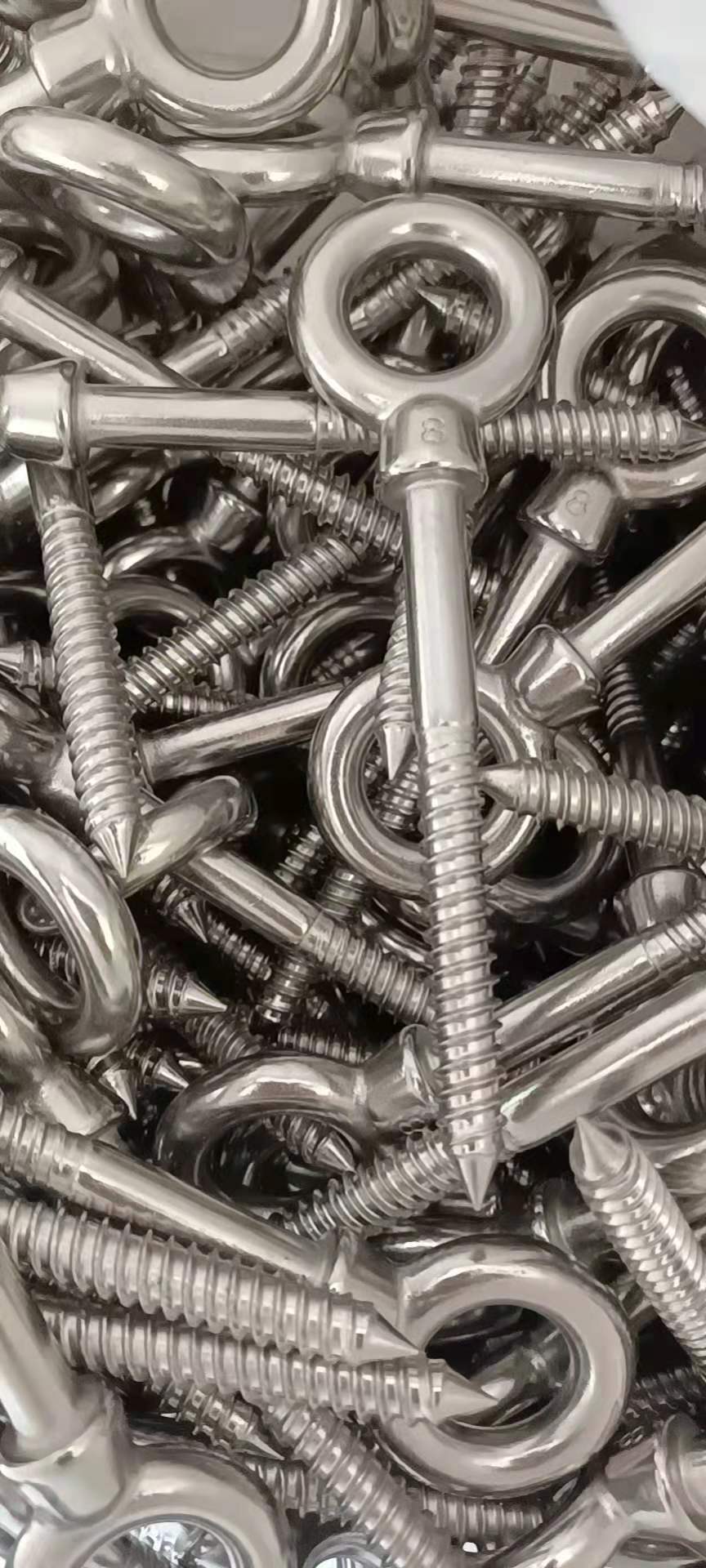 Hammock hanging stainless steel lifting ring wood screw sheep eye machine tooth screw self-tapping Wood thread can be customized M8 * 80