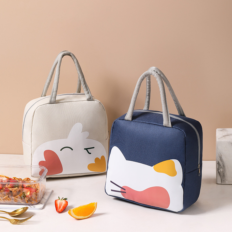 Cartoon Heat Preservation Bag for Office Staff with Meal Lunch Bag Lunch Box Handbag Heat Preservation Lunch Box Thickened Aluminum Foil Ice Bag