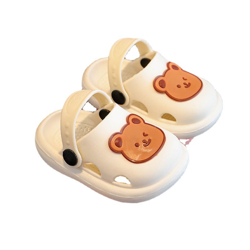Children's Slippers Summer New Cute Baby Bear Female Shoes Boys Soft Bottom Non-Slip Home Bathroom Slippers