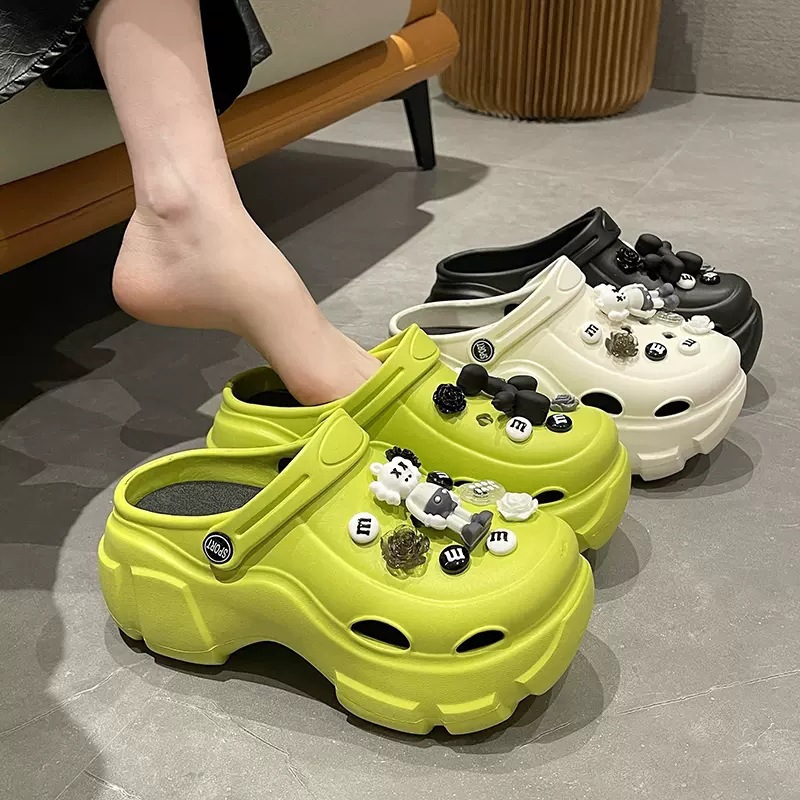 New hole shoes women's thick bottom increased non-slip Fashion Net red cute beach sandals for outdoor summer wholesale