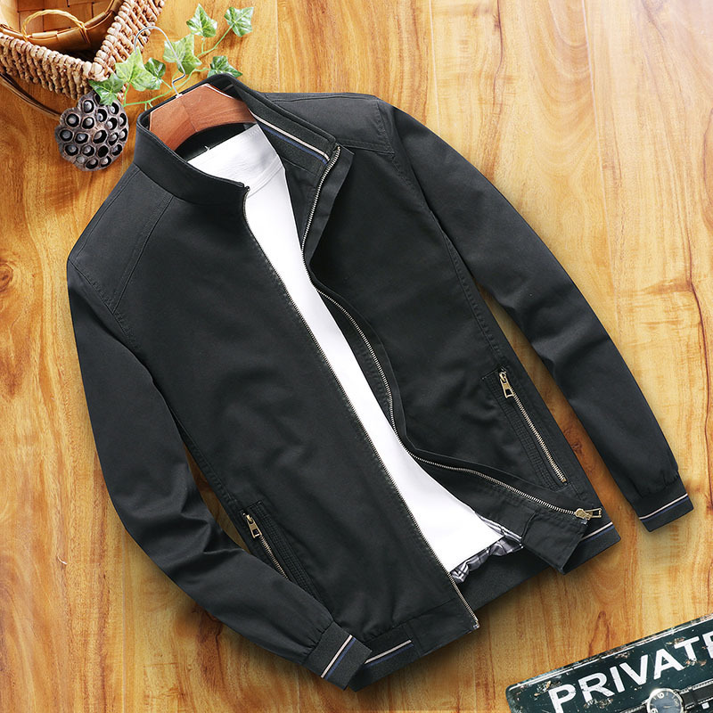 Cross-border Foreign Trade Spring and Autumn Men's Casual Cotton Jacket Loose Large Size Washed Men's Sports Jacket Men's Jacket Trendy