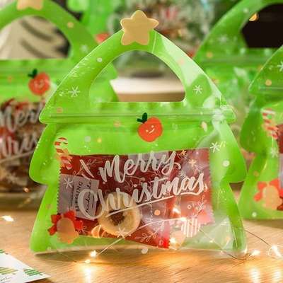 Wholesale Christmas candy chocolate packaging bag cartoon Nougat Bag self-sealing easy to carry