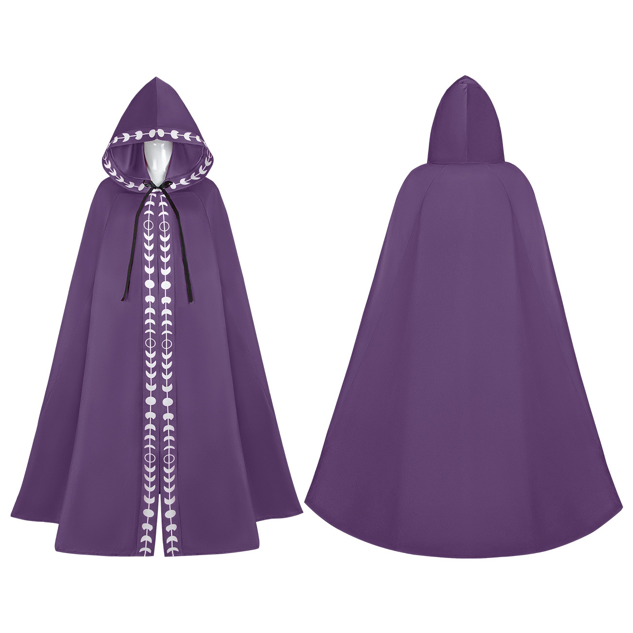 5-color printed cloak medieval Halloween Renaissance hooded cloak cosplay film and television performance costume