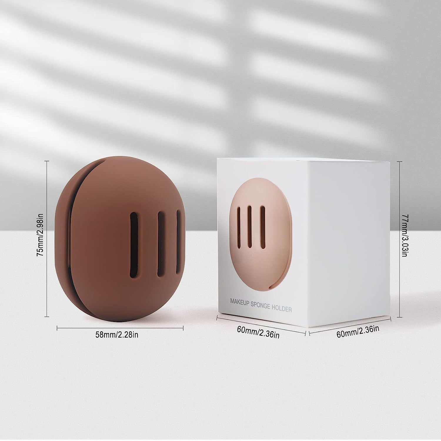 Amazon environmental protection silicone beauty egg storage cover travel portable puff storage box dustproof beauty egg storage device