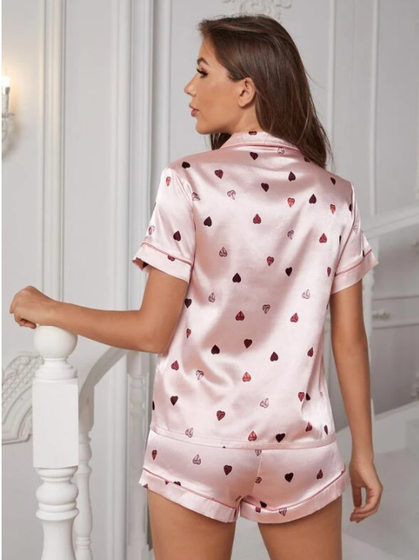 European and American Foreign trade new women's home wear short-sleeved artificial silk pajamas women's summer multi-color multi-style suit wholesale