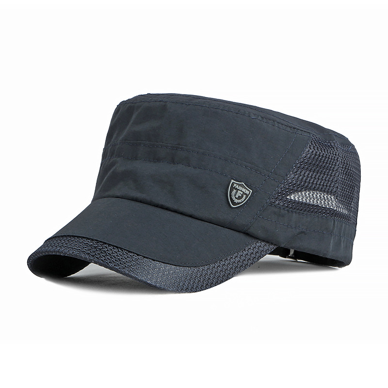 Quick-drying hat men's spring and summer sun protection sun hat thin breathable mesh peaked cap women's casual flat hat fashion