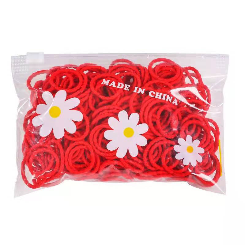 New Year Children's Hair Tie Rubber Band Hair Accessories Headwear Red Headband Festive Red No Harm Girls' Baby Hair Rings