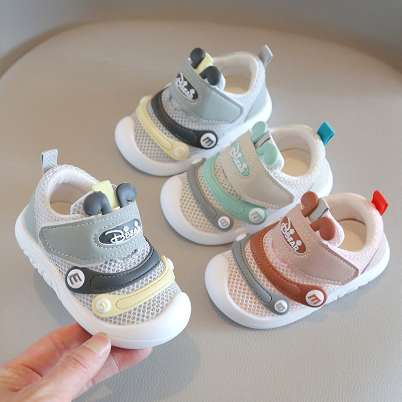 Toddler Shoes Boys and Girls Baby Sandals Summer Hollow Net Shoes Baby Soft Sole Non-Slip Caterpillar Machine Shoes 0-3 Years 1