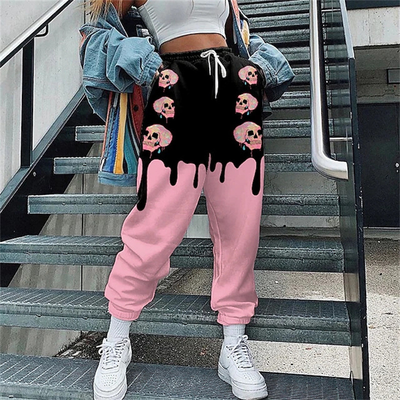 2021 Loose Independent Station Loose Casual Sports Pants Girl's Leg Slimming Harlan Pants All-match Pants