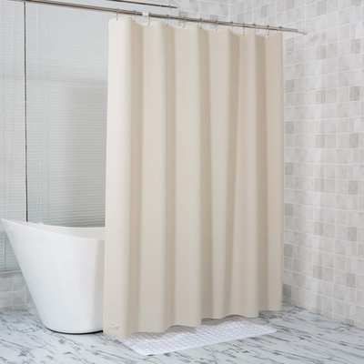 Factory spot wholesale solid color peva shower curtain waterproof thickened bathroom bathroom bath account free punch to send Hook