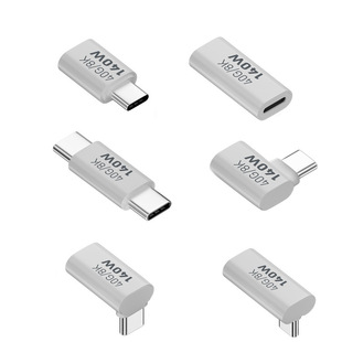 TYPE-C female to TYPE-C male adapter fully functional support 140W40GBPS lightning 3 vertical curved feet L