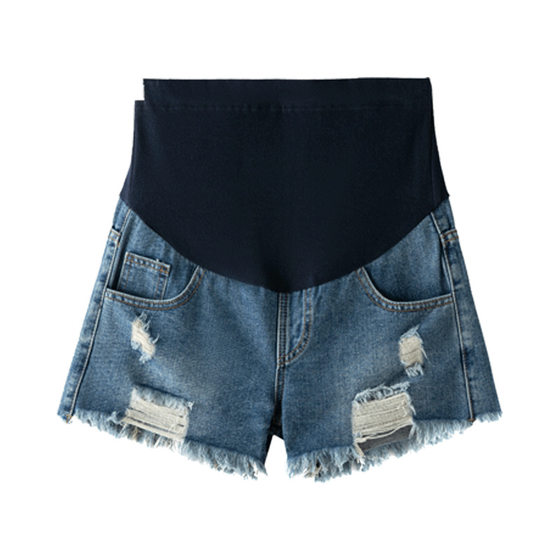 Pregnant Women's Shorts Summer Outer Wear Low Waist Denim Shorts Pregnant Women's Summer New Spring Loose Pregnant Women's Pants 0268