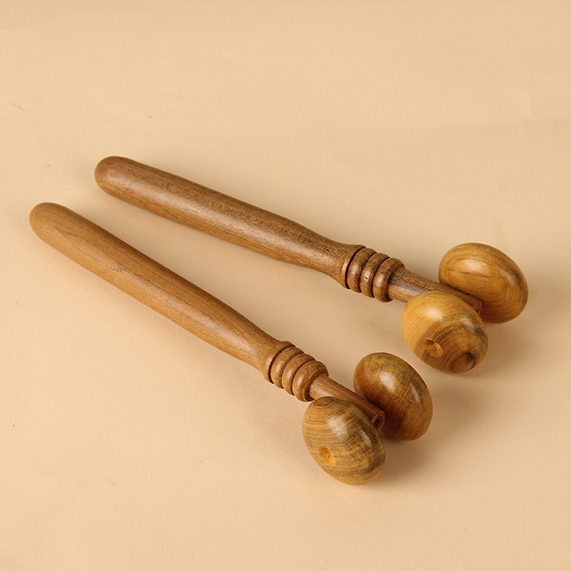 Wooden sandalwood massager hand push roller health massage multifunctional Meridian massager wooden crafts