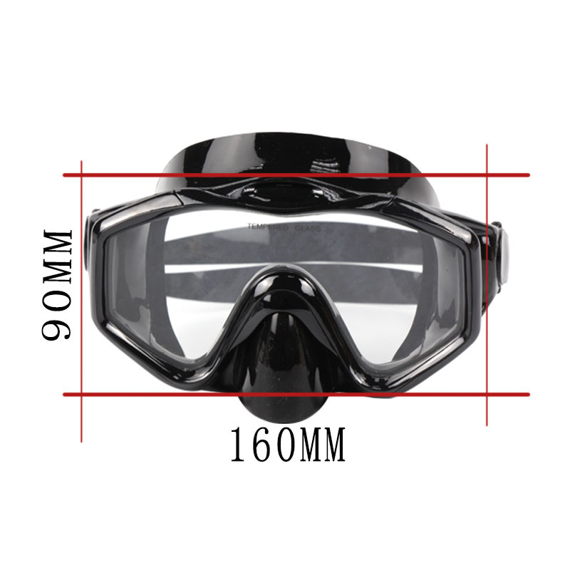 Diving Goggles Silicone Deep Scuba Snorkeling Mirror Tempered Glass Factory Outlet Adult Free Scuba Scuba Silicone Mirror Equipment