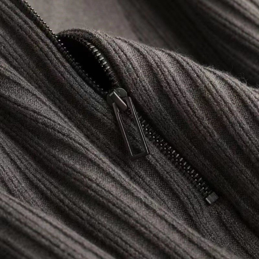 Flip-Neck Knitted Polo Shirt Warm Pocket Sweater Men Autumn Winter Light Business Half-Zipper Knitted Shirt Top