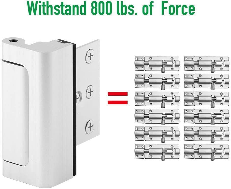 Home safety door lock child safety door reinforcement lock with 3 inch anti-theft aluminum alloy hinge latch Night Lock