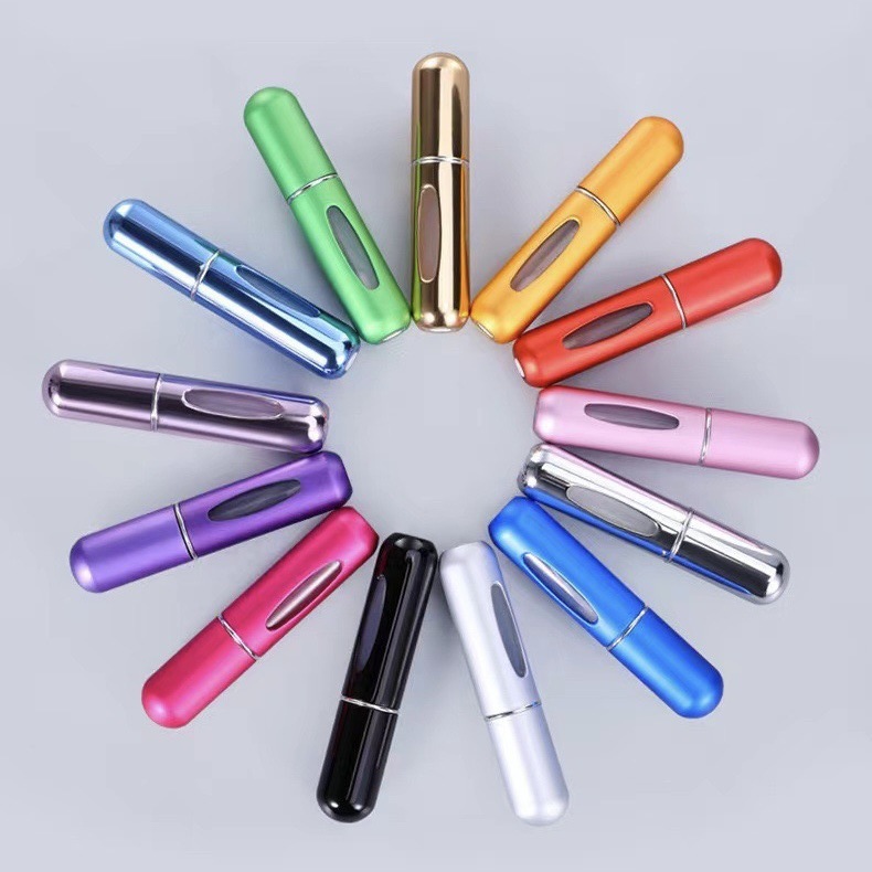 Perfume Bottles 5ml Bottom Filling Press Spray Bottle Portable Travel Cosmetics Bottles Perfume Empty Bottles
