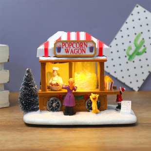 Amazon New Christmas Luminous Music Snow House Window Home Christmas Decorations Gifts