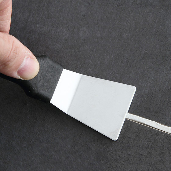 Stainless steel lampblack shovel lampblack machine shovel blade decontamination shovel pot bottom cleaning tool vortex Shell oil kitchen cleaning shovel
