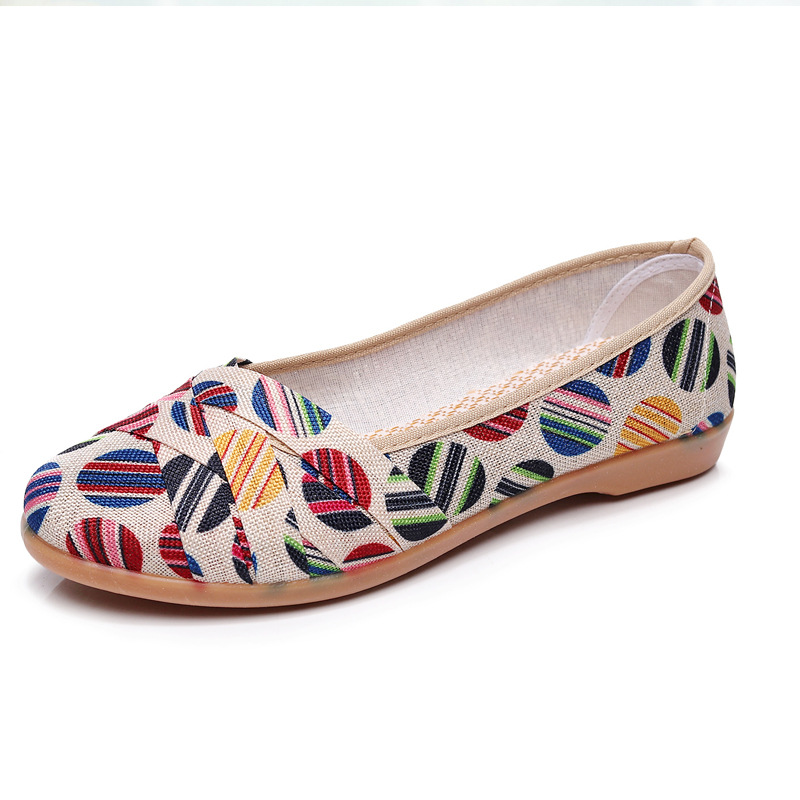 25 New Old Beijing Cloth Shoes Women's Low-top All-match Canvas Shoes Slip-on Flat Shoes Low Heel Comfortable Fashion Shoes