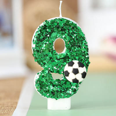 New digital candle boy series football birthday cake candle for cross-border e-commerce Amazon hot sale products