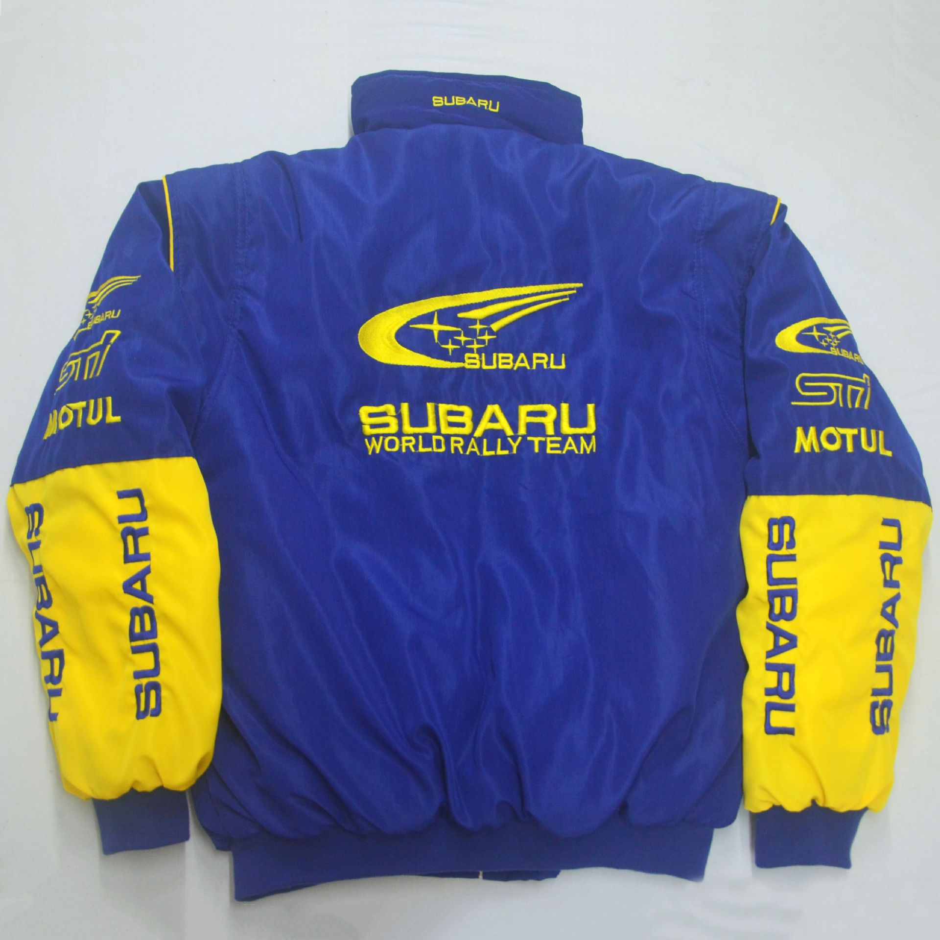 F1 racing suit academic style retro style autumn and winter coat cotton-padded jacket Subaru coat full embroidery A083A084