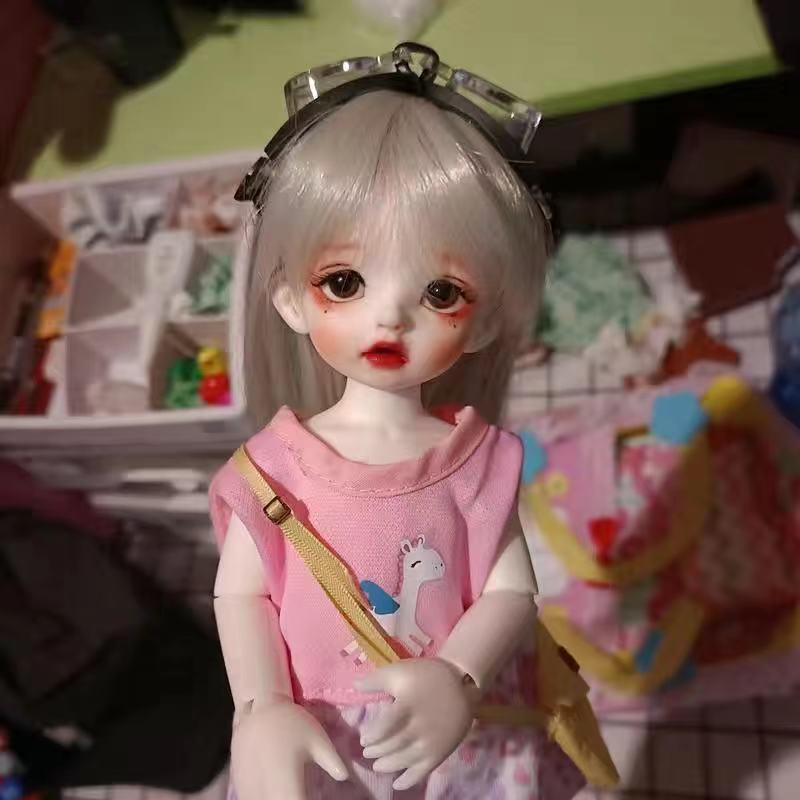 labubu labubu 6 points/4 points BJD diving goggles small cloth cotton doll swimming goggles headdress toy swimming