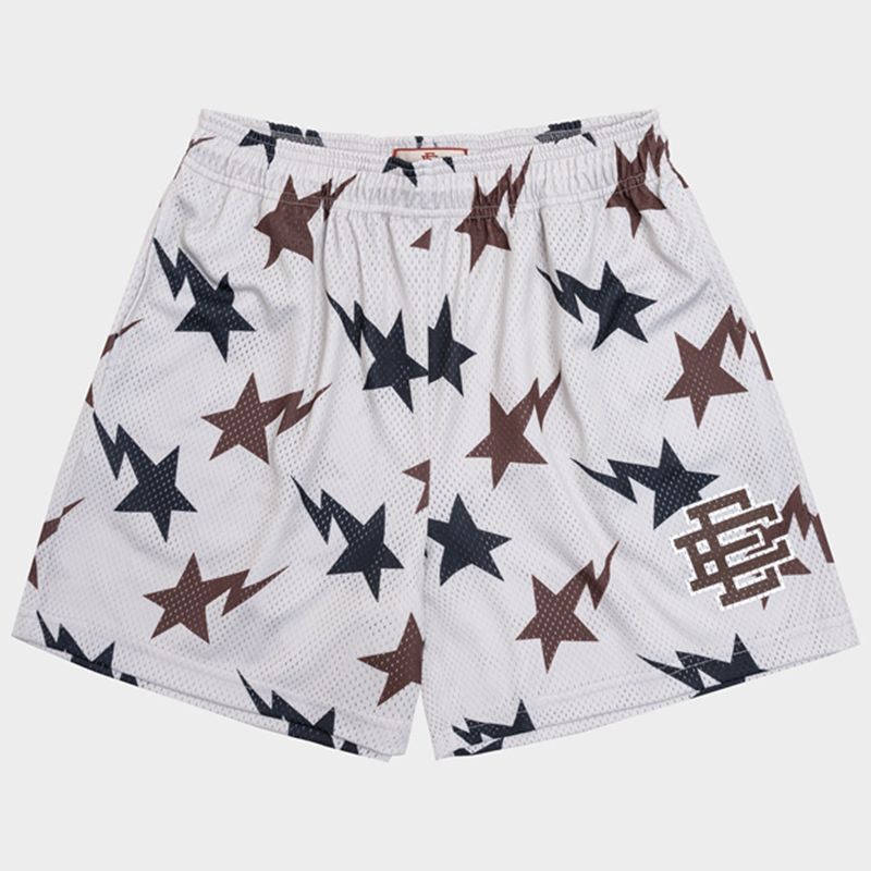 EE Casual Shorts Men's Muscle Fitness Sports American Quarterly Pants Mesh Breathable Loose But Knee Cross-border Exclusive
