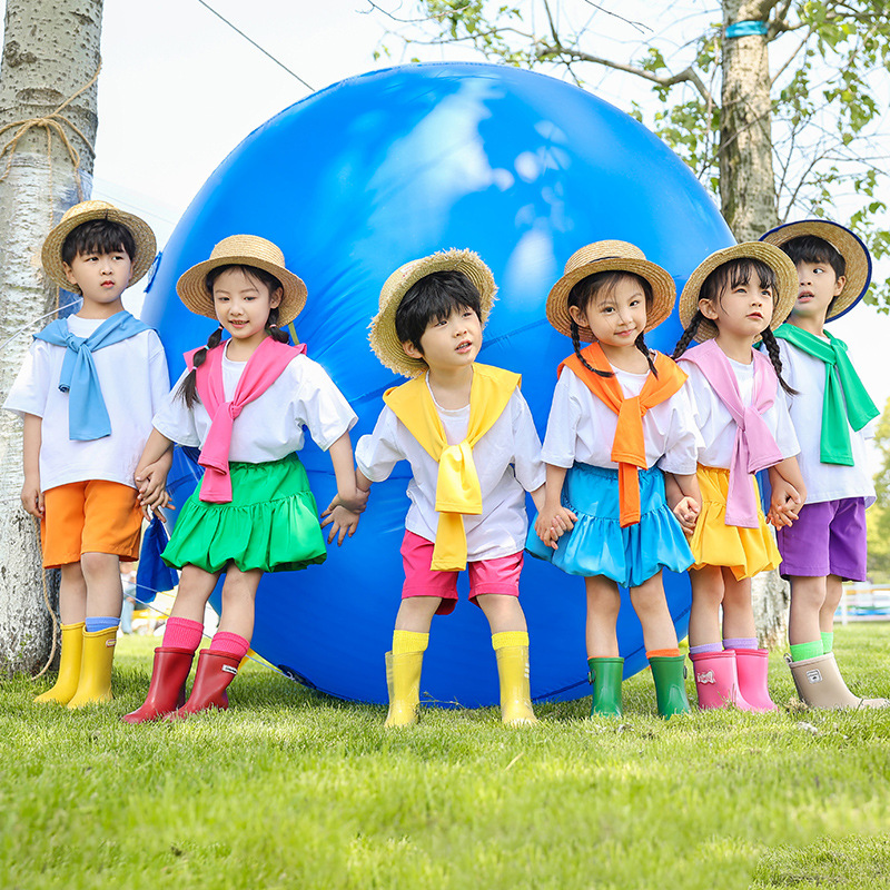 幼兒園六一兒童節演出服糖果色裙小學生畢業照班服啦啦隊表演服裝