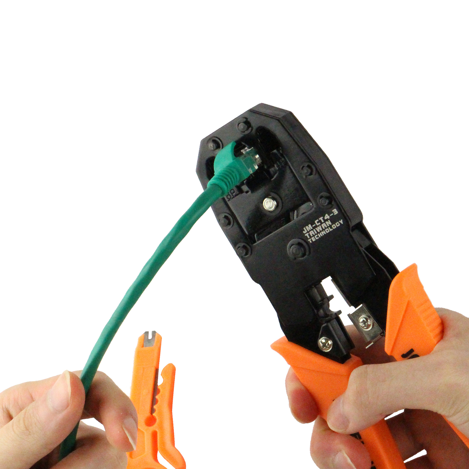 Cross-border network wire telephone wire crimping pliers CT4-3 RJ45 crimping tool 4P6P8P network repair wire stripping pliers