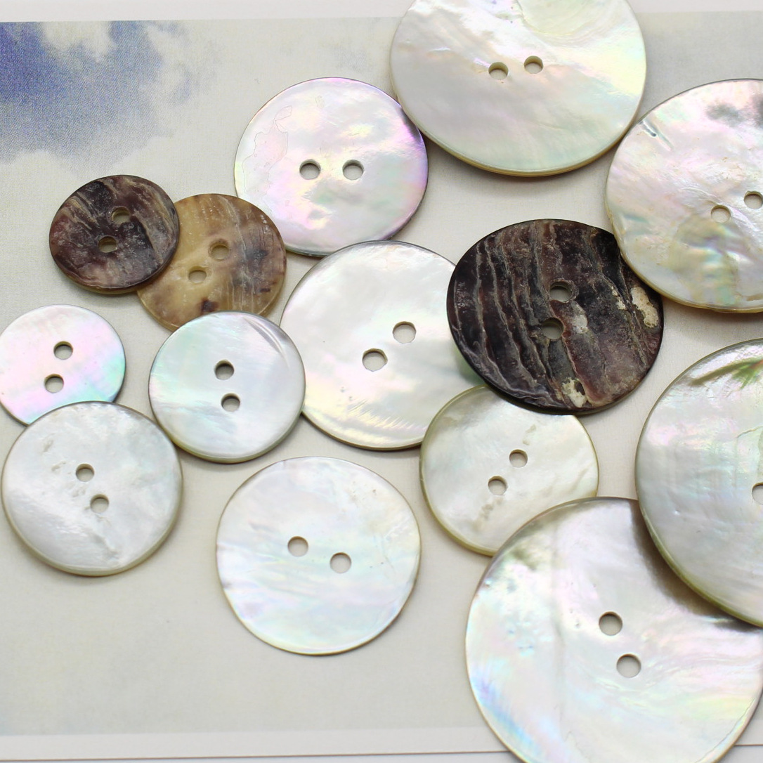 Natural Shell Buckle Marseille Japanese Marseille Hand-stitched Buttons LOGO-dyed