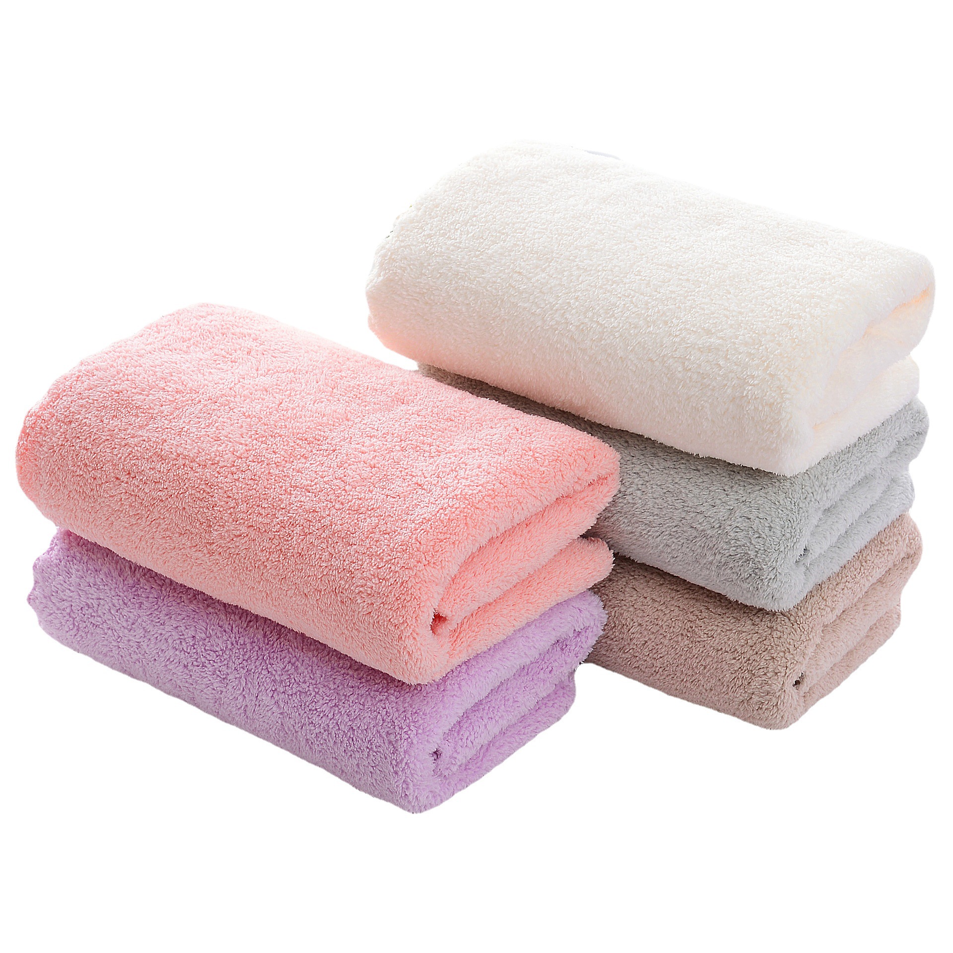 Factory wholesale new coral fleece face towel LOGO home daily absorbent stall towel spot