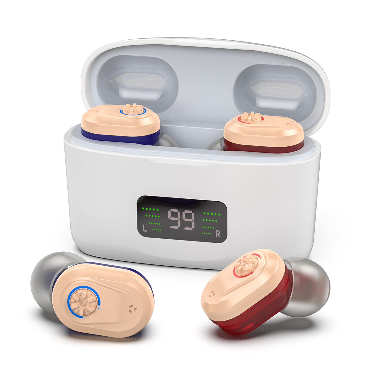 Cross-border supply of new TWS in-ear digital display charging warehouse digital hearing aid sound amplifier English wholesale