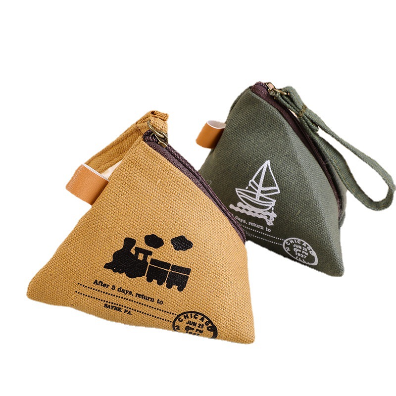 Zongzi Bag Korean Cute Creative Wallet Canvas Vintage Zongzi Coin Purse Gift Key Bag