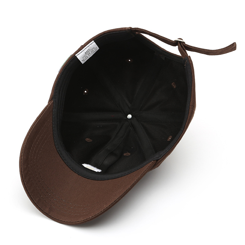 Hat Spring and Autumn Fashion Simple Letter Embroidered Curved Corner Cotton Cap Men's Outdoor Sports Sunscreen Sun Hat