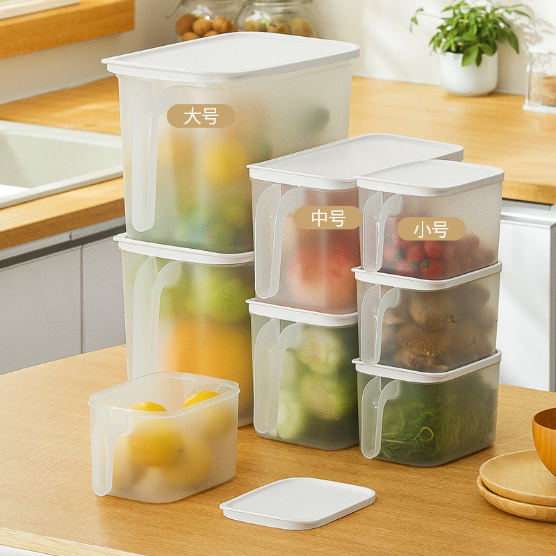 Nachuan refrigerator with lid storage box frosted transparent food fruit and vegetable fresh-keeping box cabinet finishing storage box