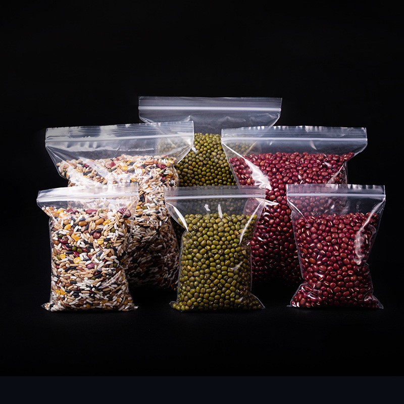 PE sealed bag transparent fresh-keeping sealed sample bag compact bag plastic packaging bag sealed bag PE self-sealing bag