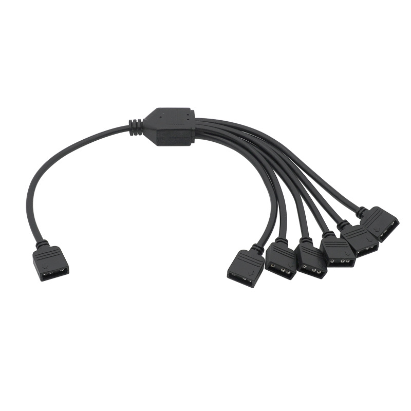 Mainboard synchronous hub 5V3 pin 12v 4Pin RGB interface one-long expansion cable extension cable ARGB